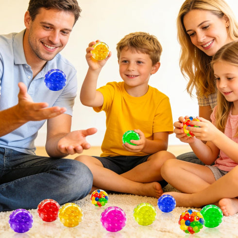 24 Pack Prefilled Surprise Eggs with Fidget Stress Balls, Sensory Toys for Kids, Classroom Prizes, Party Favors