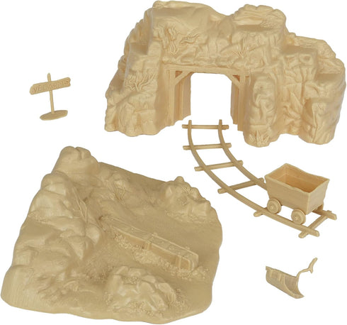 BMC Classic Marx Western Gold Mine - Plastic Cowboys Army Men Playset Accessories