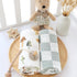 LifeTree Muslin Swaddle Blankets and Changing Pad Covers Fitted, Mushroom Pattern, Super Soft Viscose from Bamboo