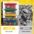 Vicenpal 4 Pack Toy Storage Containers with Lids, Brick Shaped Kids Toy Organizer Box for Building Blocks
