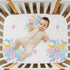 Pigsaly 27x39 Inch Crib Sheets Purple Rabbit Happy Easter Eggs Baby Sheet for Standard Crib Mattress Boys Girls Toddler