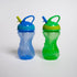 Nuby 2 Count Flip and Tip Hard Straw Cup, 10 Ounce in Blue/Green for Kids