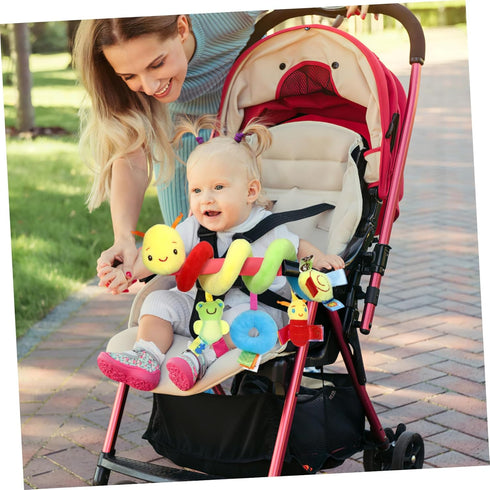 Car Seat Toys, Toys for Car Seat Crib Mobile Bed Around Rattle Bell Cartoon Insect Stroller Hanging Stuffed Wrap Spiral