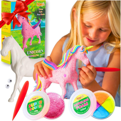TOYLI Unicorn Modeling Art, Unicorn Art Craft Kit for Kids 4-6
