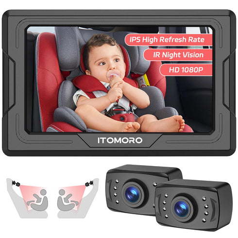 Itomoro Baby Car Camera HD 1080P Dual-Channel Display Car Baby Camera with
