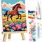 Arttoplus Paint by Numbers Kit for Kids with Frame, Horse Paint by