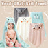 Hushlibaby 4Pack 31.5x31.5 Inch Set Hooded Baby Towels Unisex Hooded Towels Super Soft Absorbent Baby Boys Girls Unique