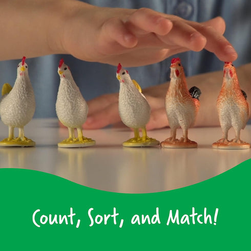 Counters 60 3+ Counting Learning Resources Farm Animal - Pieces, Ages Toddler Learning Toys, Farm Animals Toys