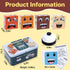 Face Change Cube Game, Wooden Face Changing Magic Cube Game with Bell, Mini Expression Puzzle Building Blocks for Kids.