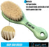 3 Piece Baby Hair Brush & Comb Set for Newborns - Soft Goat Bristle Brush, Silicone Bath Brush & Plastic Comb
