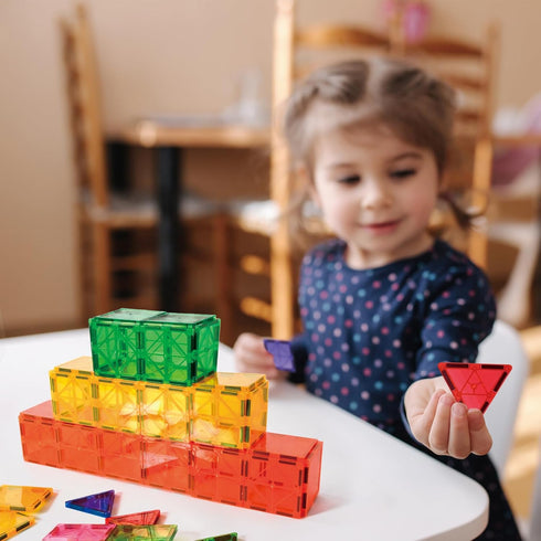 52 Set, FNJO Magnetic Tiles, PCS Magnet Building Magnetic Building Blocks,Construction STEM Toys for Kids