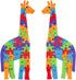 LovesTown Giraffe Wooden Puzzle - 26PCS Jigsaw Puzzle with Alphabet and Number Blocks for Preschool Kids