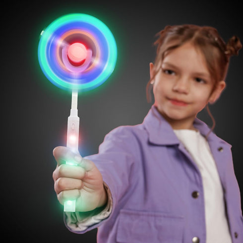 Fun Central LED Windmill Spinner – Light-Up Magic Wand Toy with Multicolor Flashing Lights for Kids