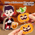 HUZU Halloween Snap Together Dress Up Building Blocks, Witch Vampire Skeleton Pumpkin Characters, STEM Gift for Kids