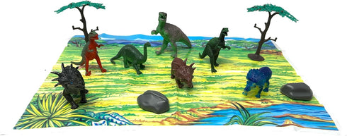 WARM FUZZY Toys Kids Tub of 7 Realistic Dinosaur Figurines, Engaging Educational Playtime for Ages 3+