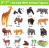 Tudoccy 13 3 Safari Animals Figures Toys - Realistic Wild Plastic Animal Figurines & Kids Sound Book - Educational