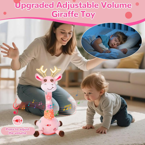 Tummy 10 MILGEI Dancing Talking Giraffe Toy, Singing Musical Time Baby Toy with Volume Adjustment, Children's Songs