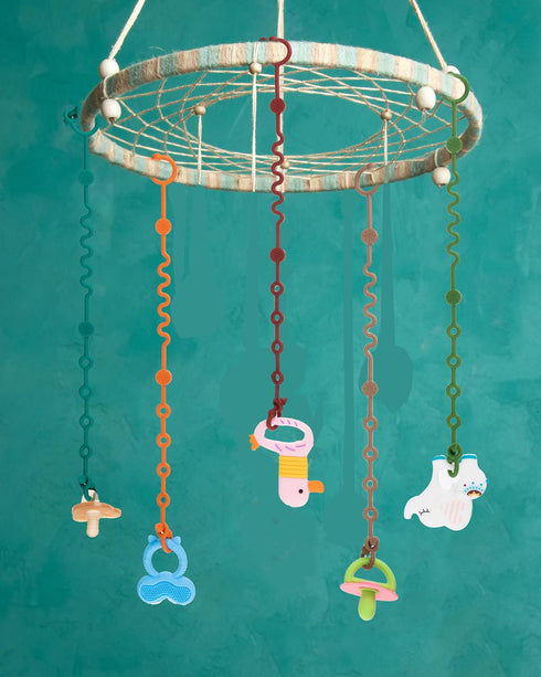 Toy Straps for Baby, 5pcs Adjustable Silicone Toy Holder for Stroller Accessories, No Throw Baby Travel Essential