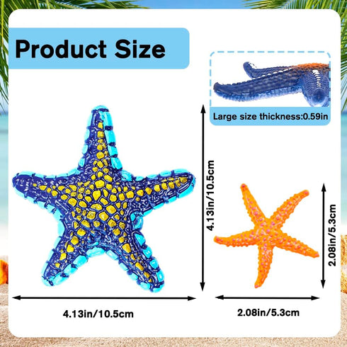 16 Summer Swimming Swimming (2 YUJUN Pieces Big Diving Pool Toys, Beach Colorful Starfish Underwater Pool Toys Soft