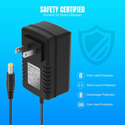 12V Charger for Kids Ride On Toys, 12 Volt Battery Charger for Kid Trax Dynacraft Jeep Electric Cars