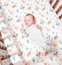 immispace 30% 70% 52" 28" - Ultra Soft Muslin Crib Sheet | Organic Cotton + Rayon | Fit Standard Crib Mattress x |