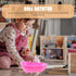 Set 12'' Toyvian Toy Bathtub for Dolls, Baby Doll Real Working Bath Electric Bathtub with Shower and Faucet Pretend
