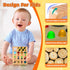 LED Busy Board, Wooden Sensory Toys for Toddler, Montessori Music Toy for Airplane, Educational Learning Toy