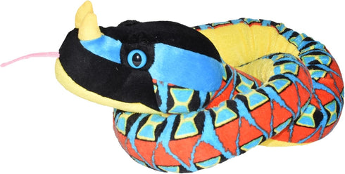 Wild Republic 54 Inches Snake Plush, Stuffed Animal Toy, Gifts for Kids, Rhino Viper