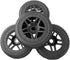 4Pcs ShareGoo 1/8 Buggy Tires, OD 4.4'', Rubber Tires & 17mm Hex Hub Wheel Rims Set for Redcat Teamc Losi HPI Kyosho