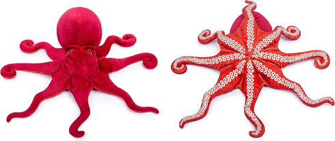 ZHONGXIN MADE Simulation Octopus Plush Toy, 18 Inch Red Soft Real Life Octopus Stuffed Animal for Children
