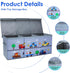 37.712.515.7 Inch decalsweet Toy Box Chest for Kids, Collapsible Oxford Toy Storage Box with Handles for Boys, Extra