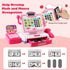 3, 4, 5, 6, 7, 8+ 57 Playset, Play Calculator Cash Register Toy Gift for Kids Girls Age Year Old, Pcs Pink Pretend