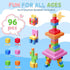 Minoskia 100pcs 3 4 5 6 4-8 Magnetic Blocks, Gifts for Year Old, Magnet Building Blocks for Toddlers, Preschool STEM