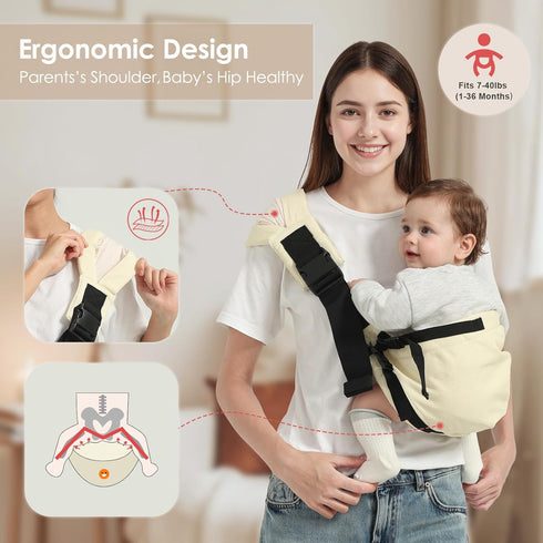 7-40lbs, Baby Sling Carrier Newborn to Toddler, Adjustable Toddler Carrier Sling Baby Carrier Toddlers Sling Carriers