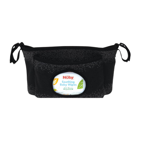 Nuby Eco Baby Stroller Organizer, Includes Carabiner, Black Accessories for Babies and Toddlers