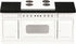 1:12 6 Inch Wooden Dollhouse Kitchen Stove, Mini White Oven with Burners and Range, Scale Cabinet Furniture for Dolls