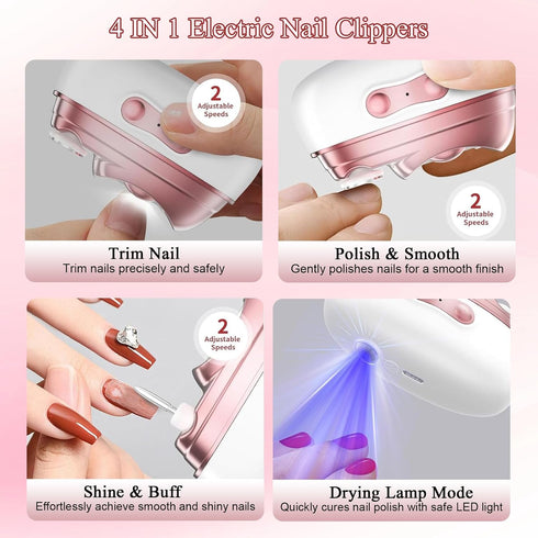 generic 2026 4 1 Trimmer 2 Kids192 Automatic Electric Nail Clipper in Automatic Nail with Nail File Polishing Gel Nail