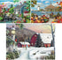 Set 1000 20" 27" Bits and Pieces Value of Three Piece Jigsaw Puzzles for Adults Seasonal Scenic Jigsaw Puzzles by
