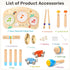 11-in-1 Set-Wooden 1-3, WINGYZ Toddler Drum Baby Musical Instruments & Montessori Musical Toys for Toddlers Music Table