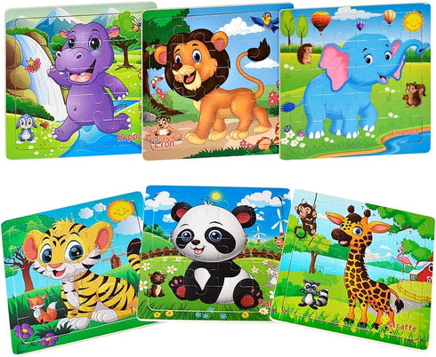 CHAFIN Puzzles for Kids Ages 3-5 Toddler Wooden Toys Montessori Learning Education Preschool
