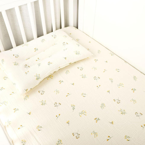 2 Pack 52" 28" Muslin Crib Sheets for Girl & Boy, HNHUAMING Soft and Breathable Baby Crib Sheet, Neutral Baby Sheets