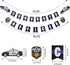 Sumind 12 Pieces Police Party Decorations, Hanging Swirls and Jointed Banners for Birthday Graduation Party Supplies