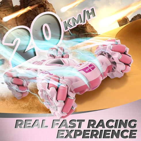 6-12 2.4GHz 4WD 360 Dysaim Gesture RC Car, Gesture Sensing RC Stunt Car Toys for Kids yr, Hand Remote Control