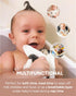 12"x12" 6 Pack Nightingale Baby Washcloths, Rayon from Bamboo Baby Clothes Organic Wash Cloths with Cotton, Newborn