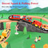 Giant Bean Battery Operated Action Locomotive - Magnetic Connection Train Set for Wooden Train Tracks, Toys 3+