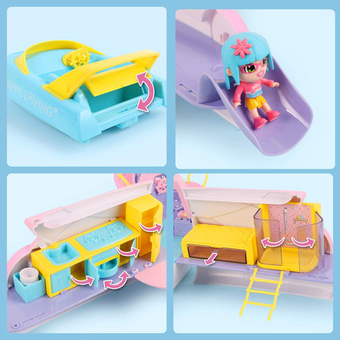 Playset 3-5, Set 4 5 6 iPlay, iLearn Boat Dollhouse for Girls Kids Pretend Play Doll House W/ Cruise Ship, Dolls
