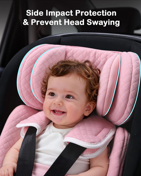 Infant Car Seat Insert Adjustable Head Support for Preemie Newborn Toddler, Reversible Baby Head Body Support Cushion