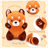 Cute Red Panda Plush Toy, 9" Stuffed Animal Gift for Girlfriend Kids Birthday
