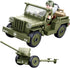 WW2 Set 325 WW2 Set General Jim's Landing Craft Higgins Boat Building Blocks Pieces with Military Jeep & Rotating