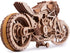 Wood Trick Motorcycle with Rubber Band Motor - Mechanical Model Kits for Adults and Kids, 10x4-3D Wooden Puzzles